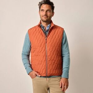Johnnie-O Belfry Quilted Puffer Vest Harvest Size M